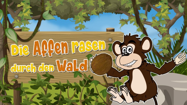 Die Affen rasen durch den Wald :: Kinderlieder zum Mitsingen